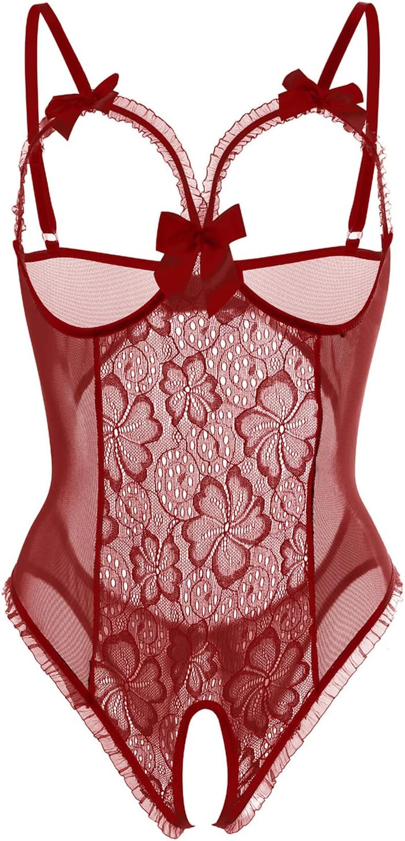 One-Piece Lace Babydoll Bodysuit