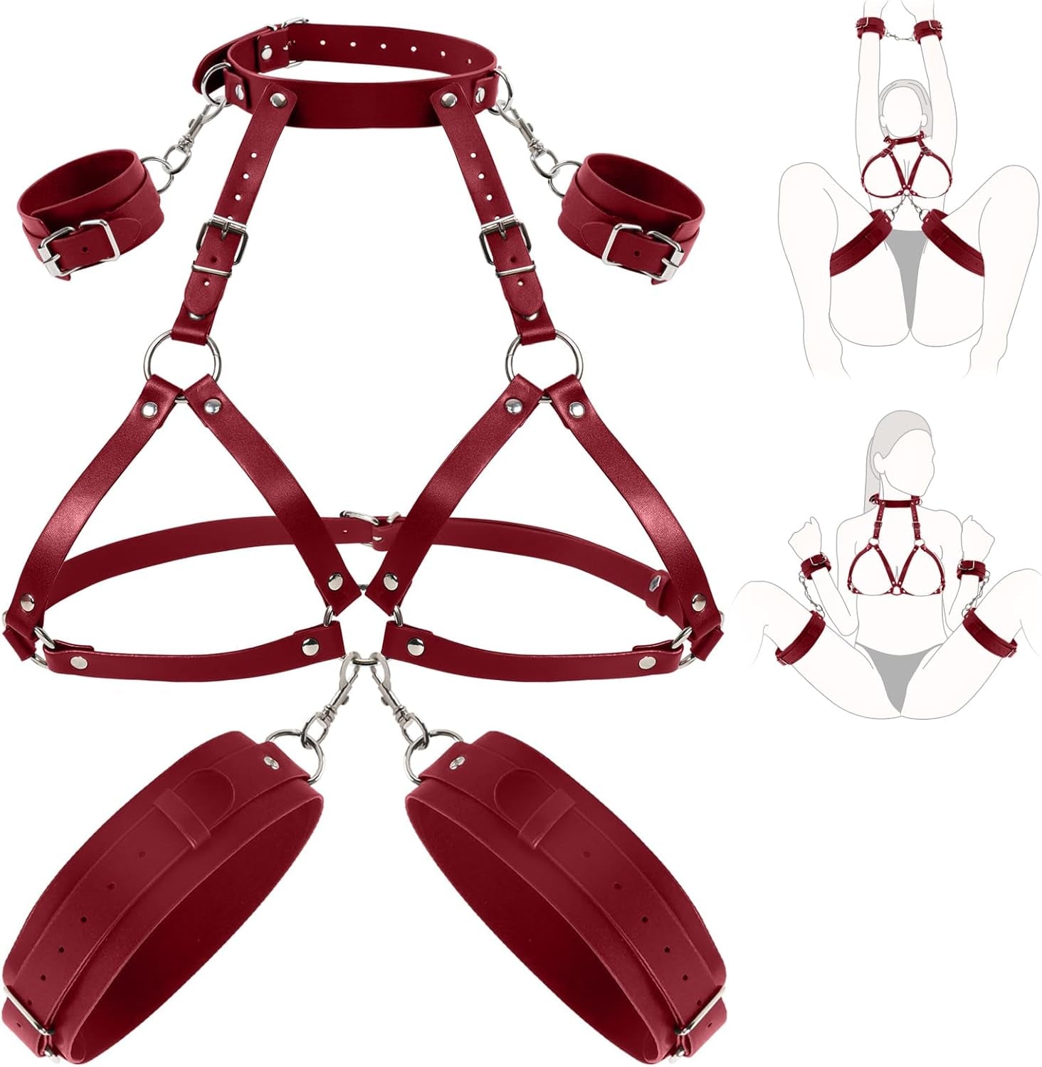 BDSM Sex Bondage Breast Restraints Thigh Sling