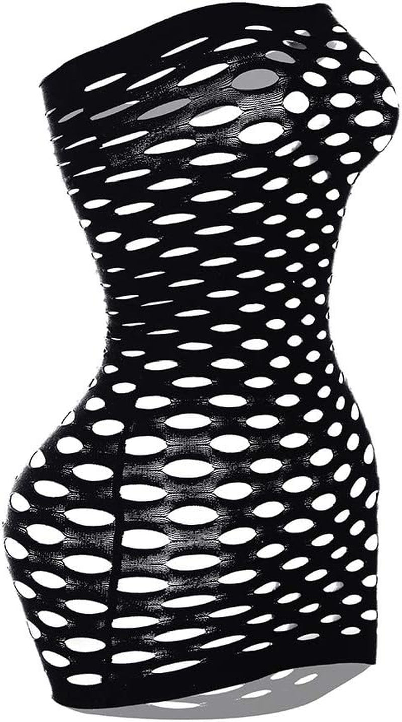 Sexy Womens Strapless Fishnet Lingerie