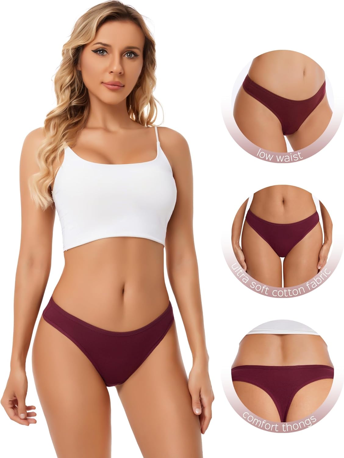 Womens Cotton Thong
