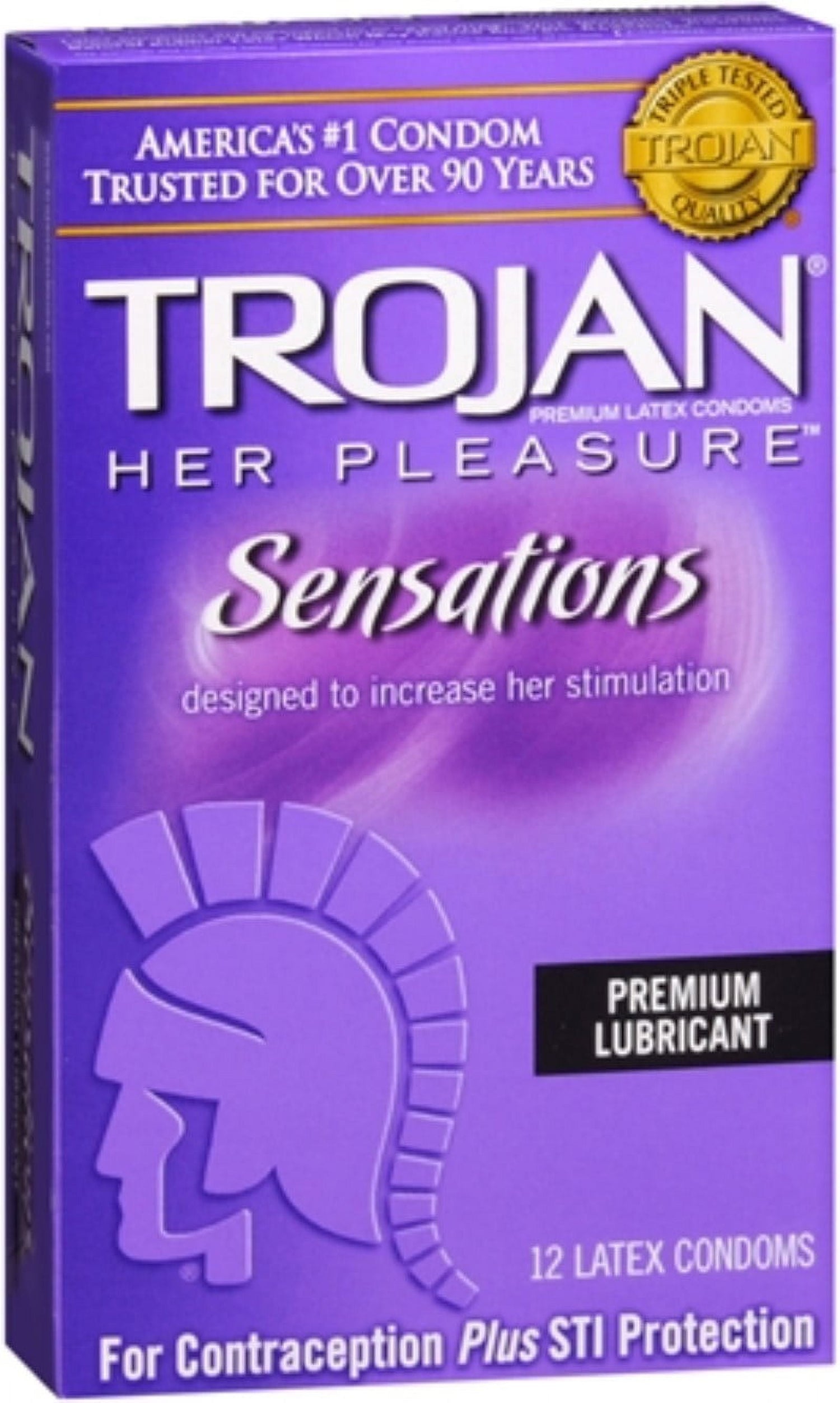 Her Pleasure Sensations Lubricated Latex Condoms