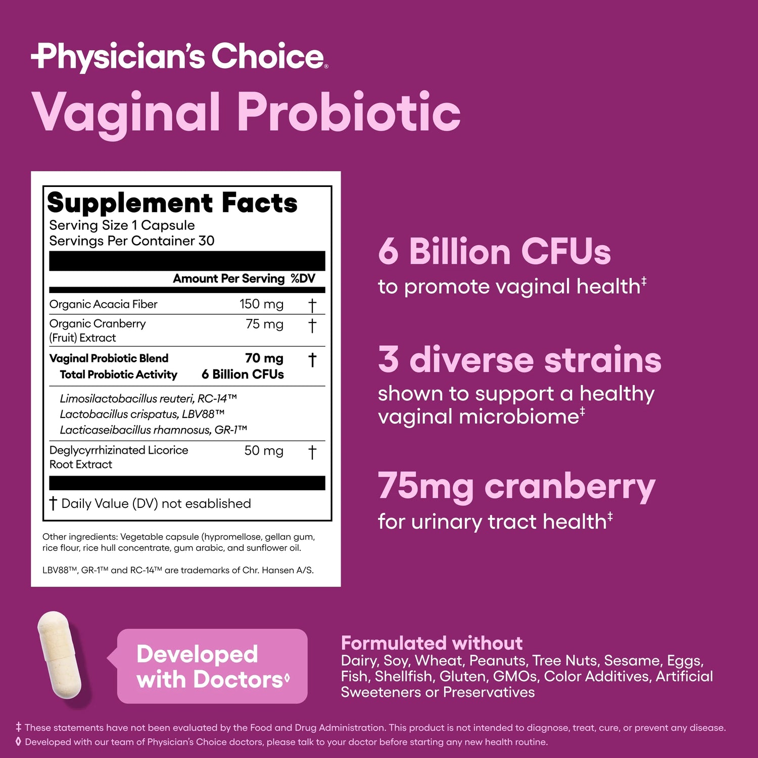 Physician's Choice Vaginal Probiotic for Women