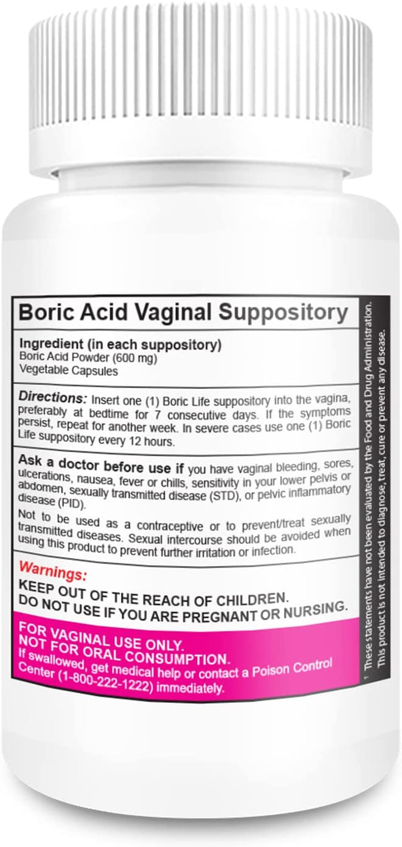 Boric Acid Vaginal Suppositories