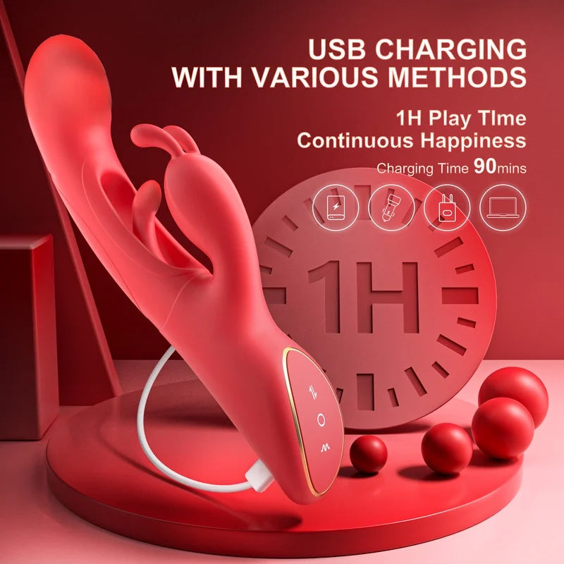 Female Sex Toys Thrusting Rabbit Vibrator for Women