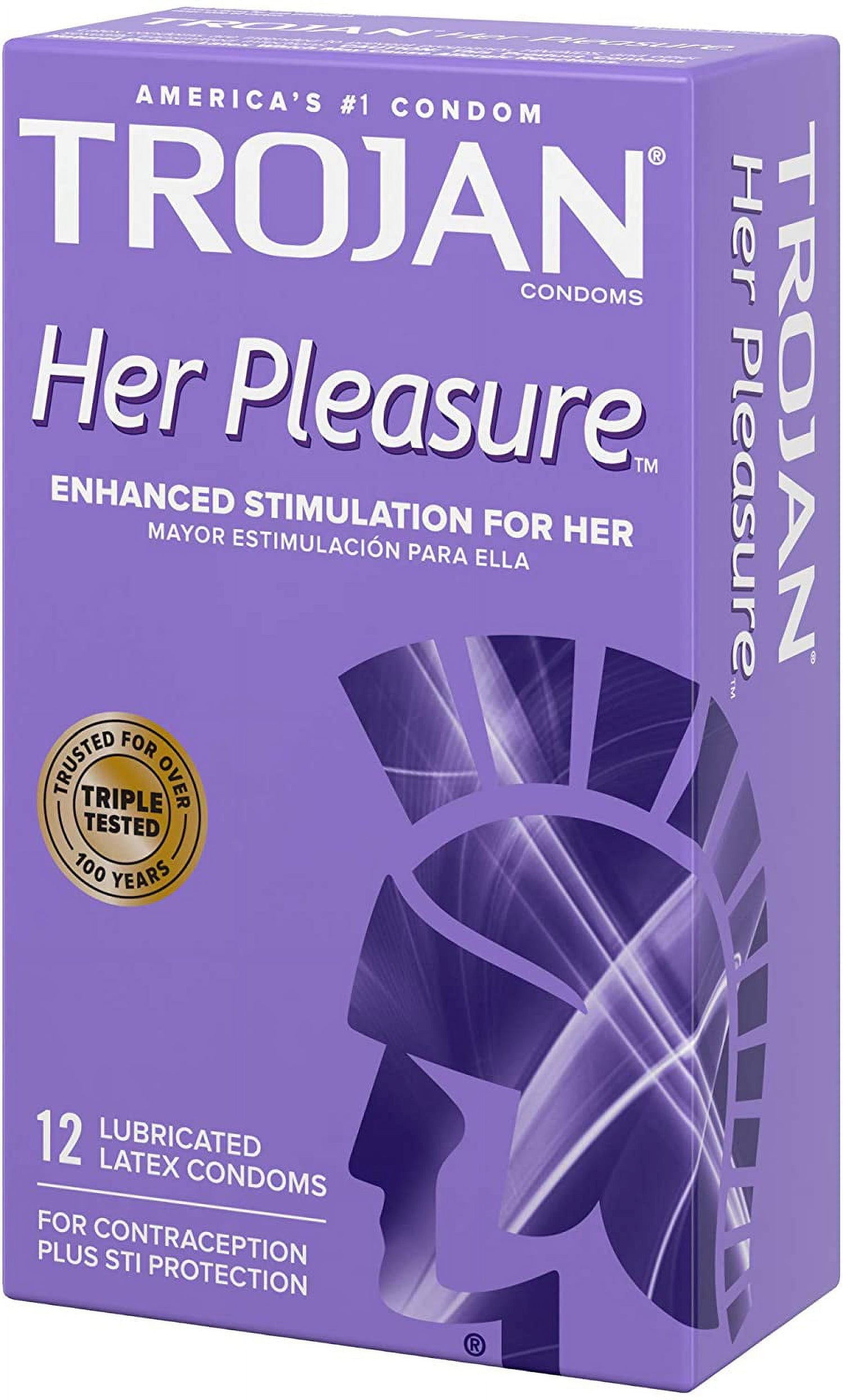 Her Pleasure Sensations Lubricated Latex Condoms 