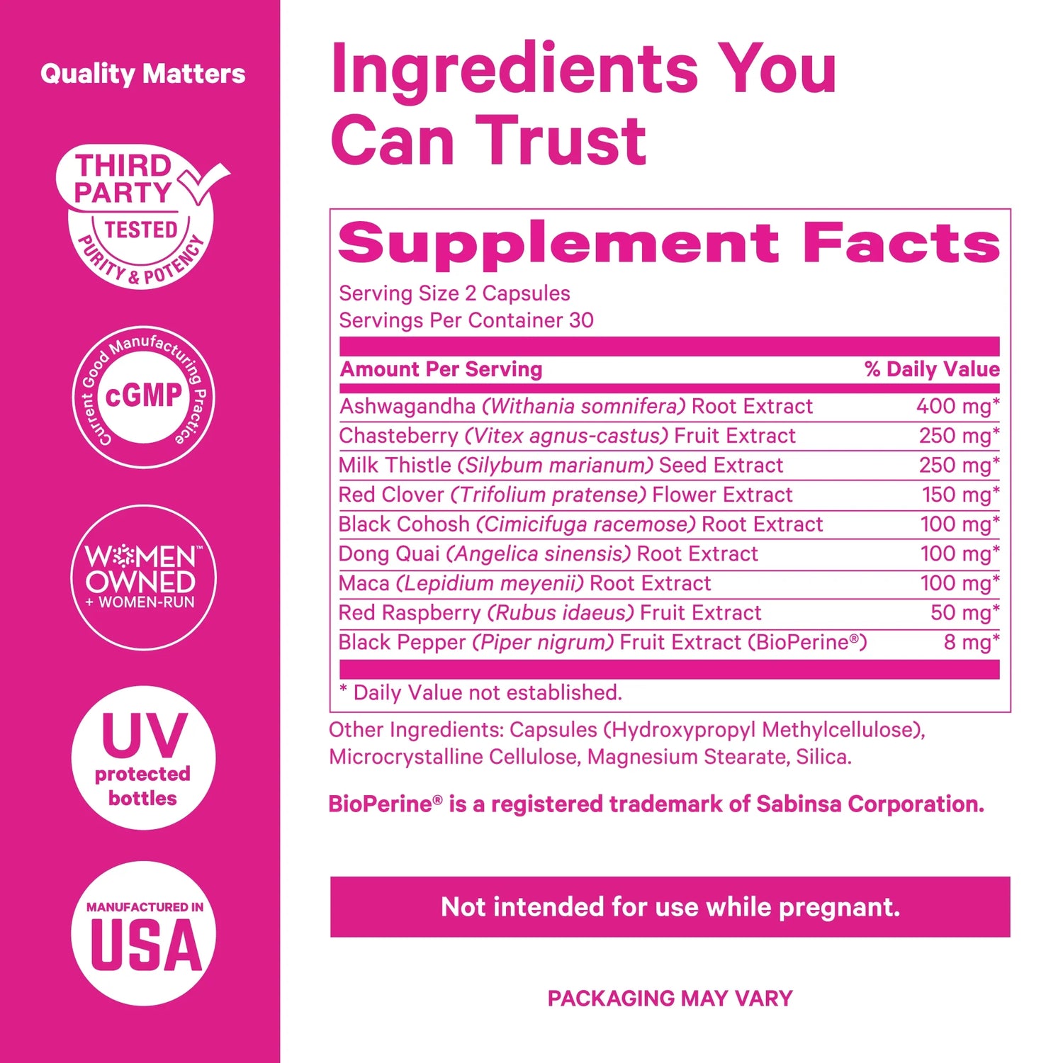 Daily Hormone Health Support for Women 60 Capsules