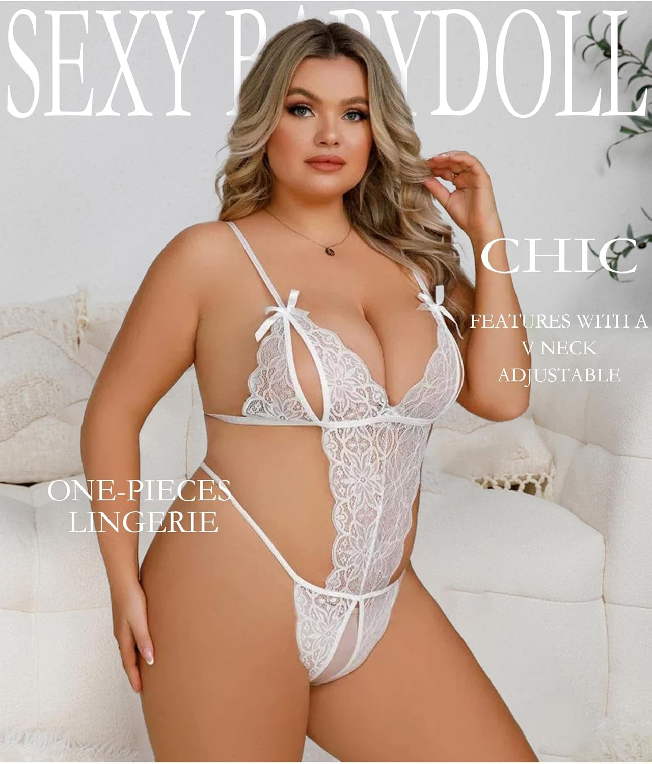 Women's Sexy Lace Lingerie Bodysuit