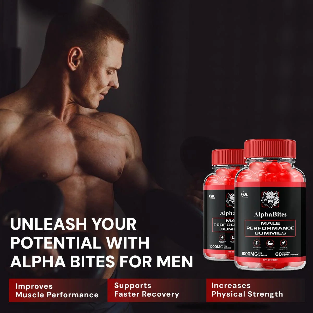 Alpha Bites Support for Muscle Growth