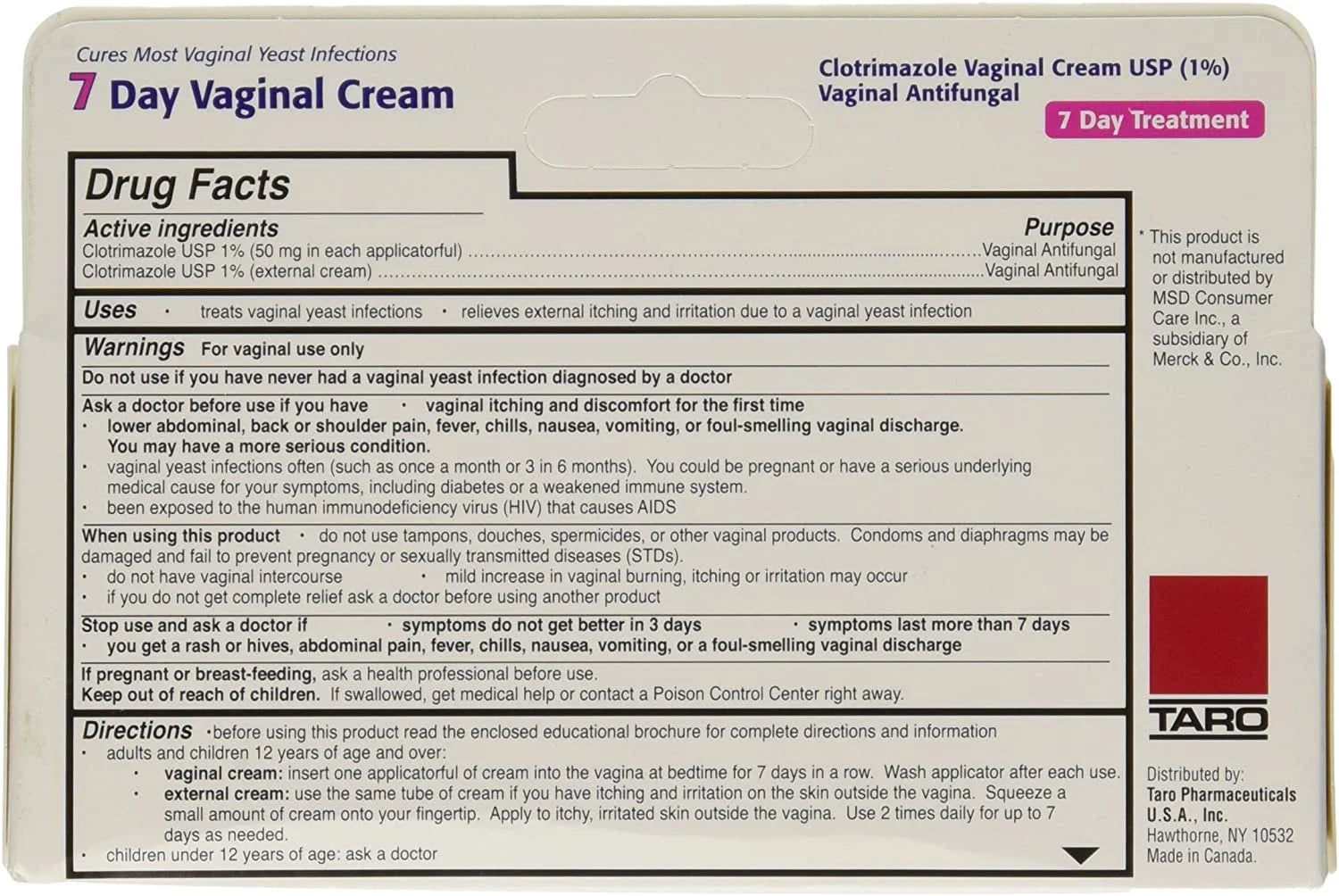 Clotrimazole 7 Vaginal Cream 45 G  