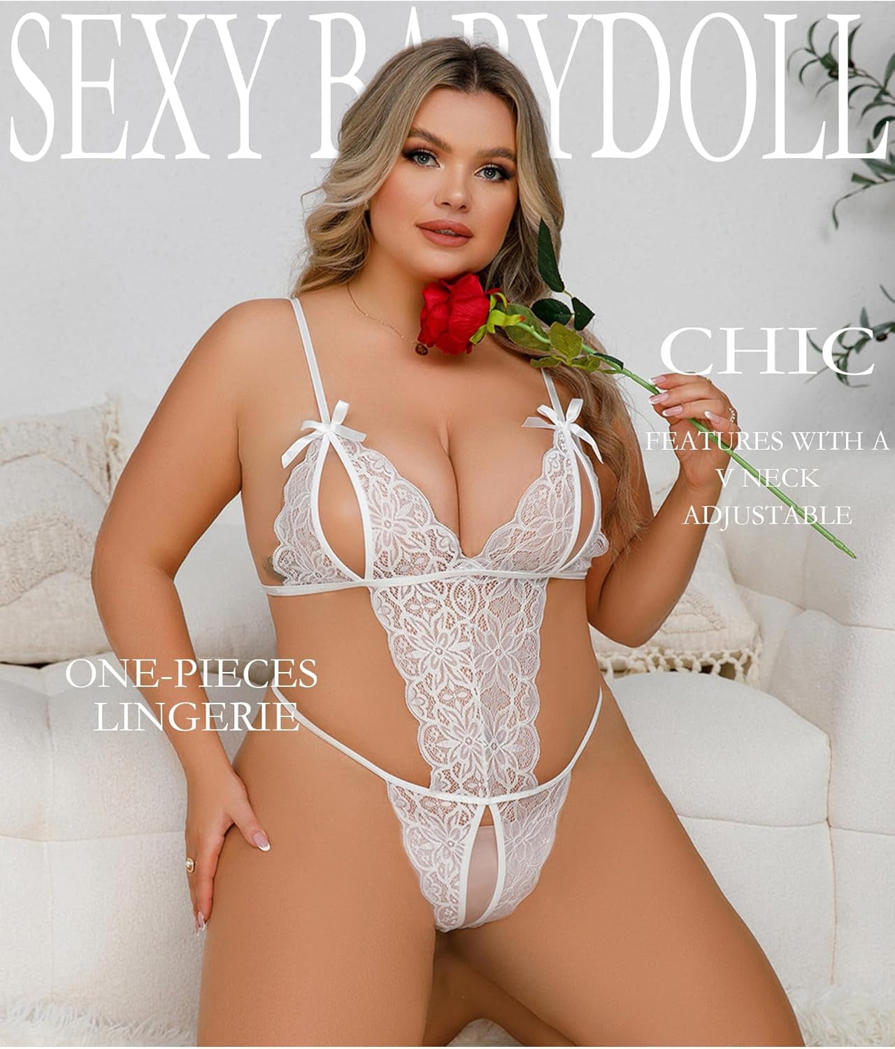 Women's Sexy Lace Lingerie Bodysuit