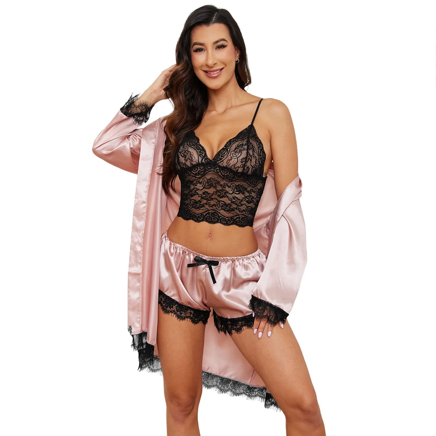 Satin Silk Lingerie Robes for Women  